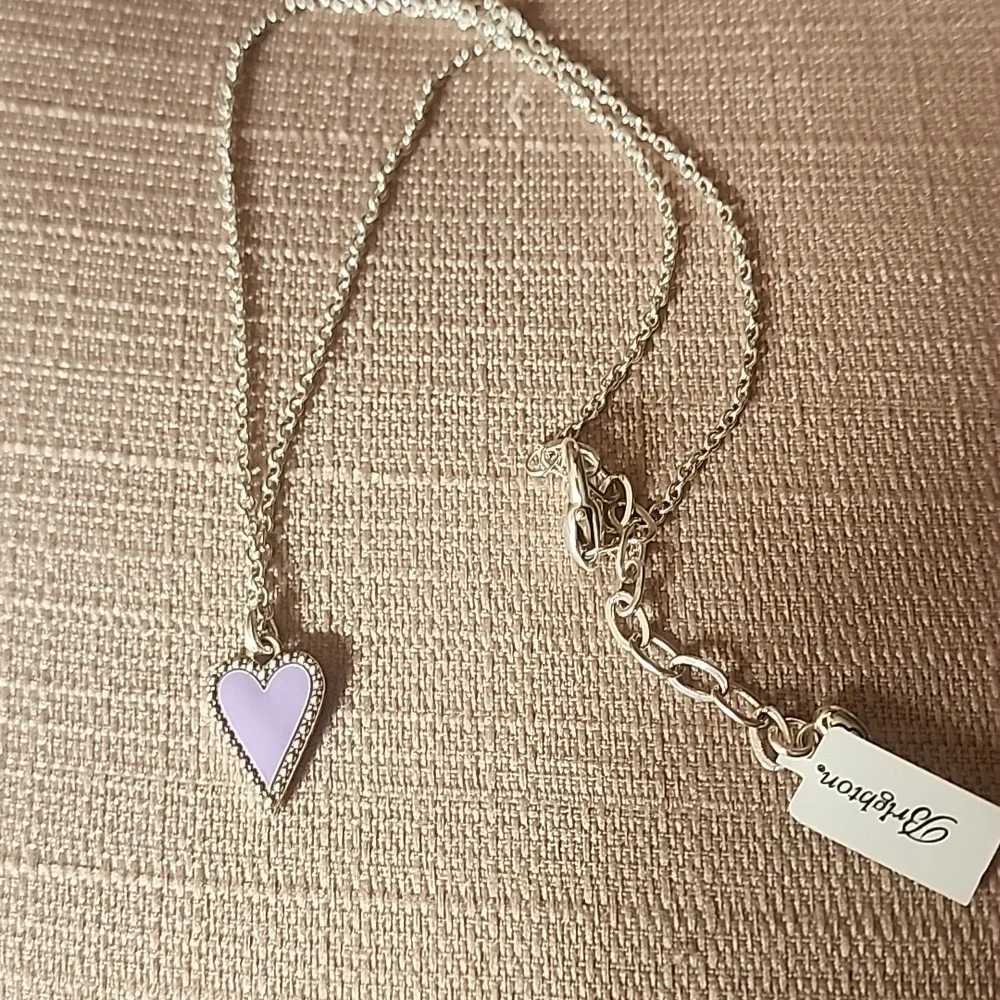 New Brighton Dazzling Love Petite Heart Necklace in Lilac, NWT - Picture 6 of 9